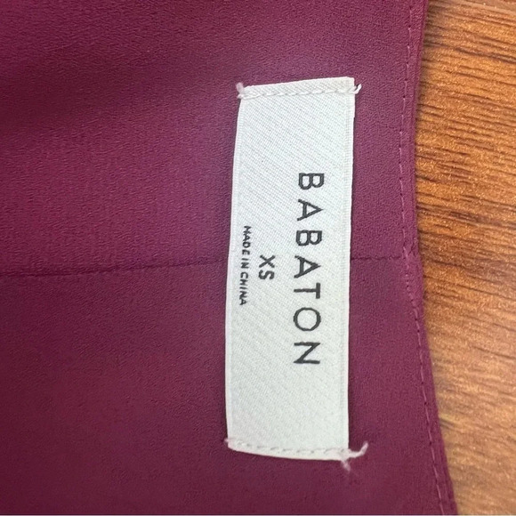 Aritzia Babaton Wallace Red Maroon Short Sleeve Wrap Dress Size XS B37 - Picture 5 of 8